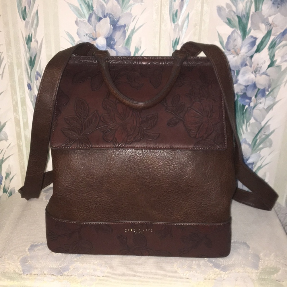 Elegant Brown Leather Backpack-Darcy Marks London